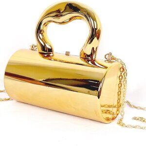 Fashion acrylic handbag, acrylic Y2K purse;black/silver/gold clutch purse for wo